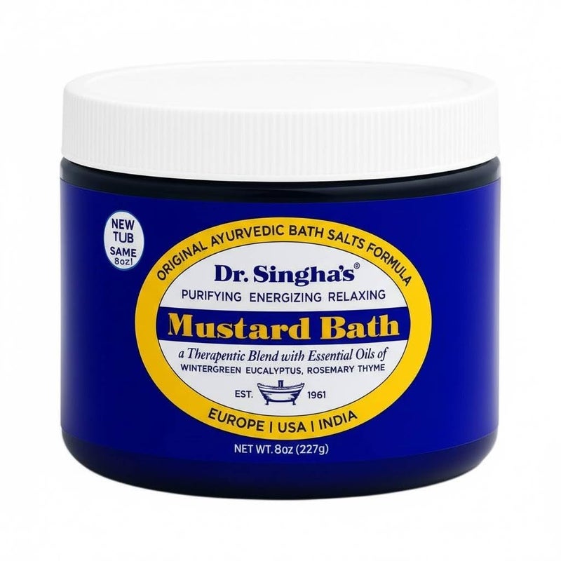 Dr. Singha's Mustard Bath Salts - 8 oz Herbal Bath Soak with Essential Oils for a Relaxing and Rejuvenating Experience - Made in USA - Image 1
